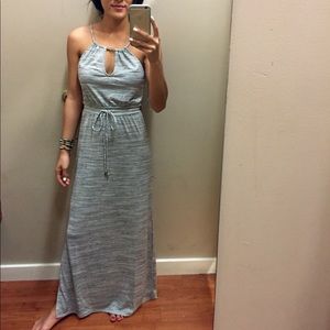 BANANA REPUBLIC gray maxi dress
